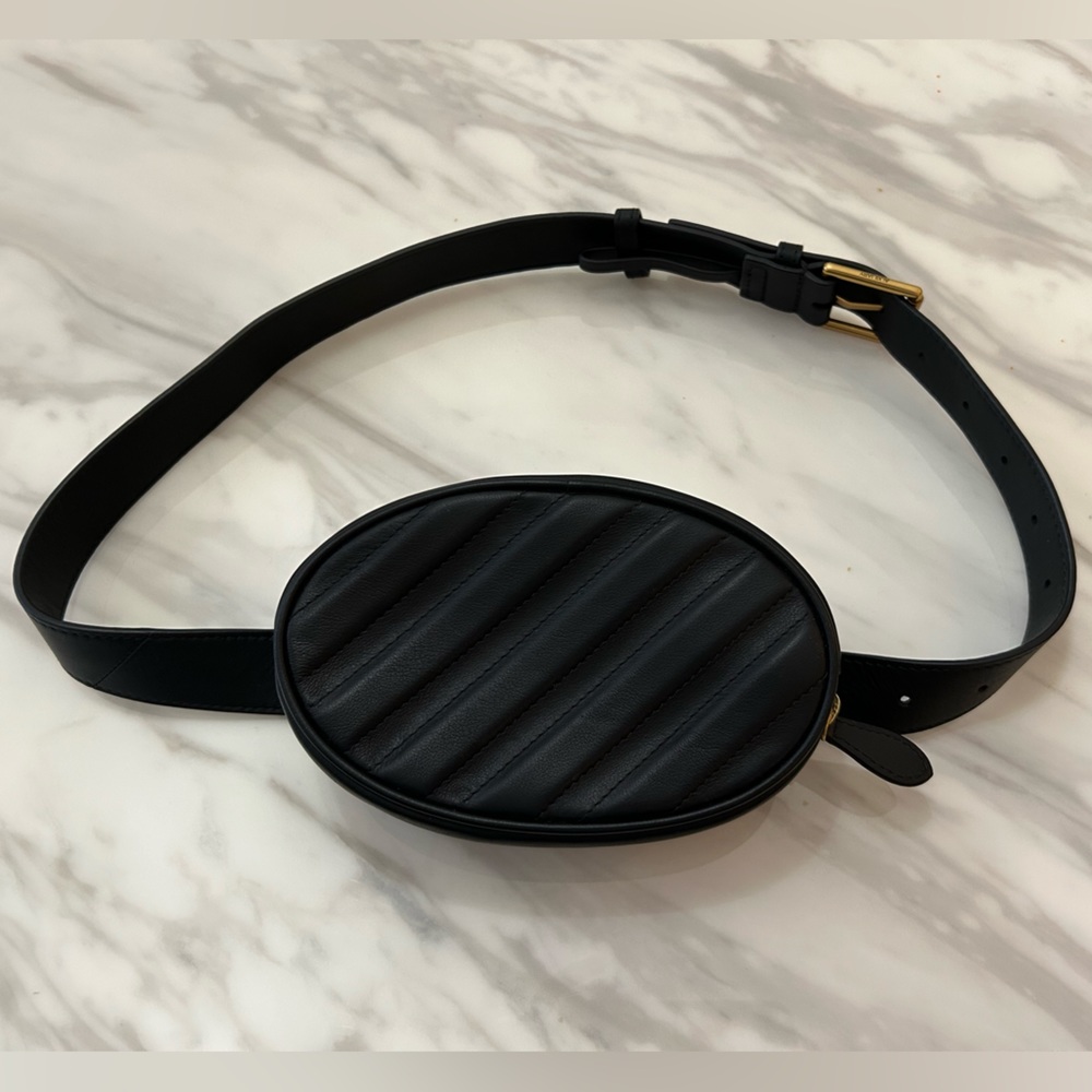 Auxiliary leather belt bag